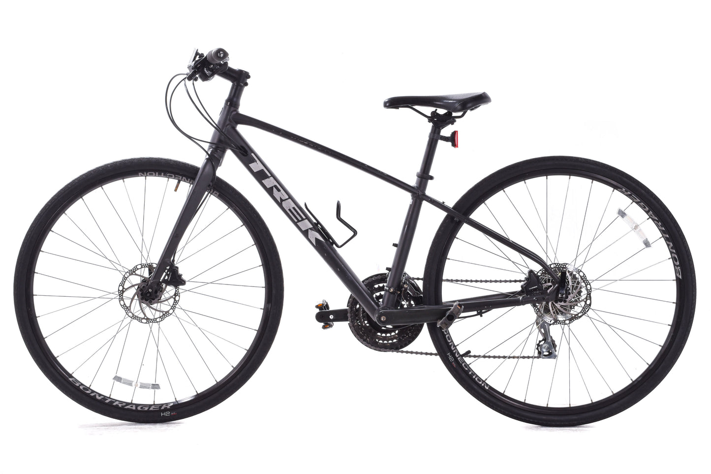 USED Trek FX 2 Small Hybrid Bike Hydraulic Disc Brakes Black Shimano 3x8 Speed
