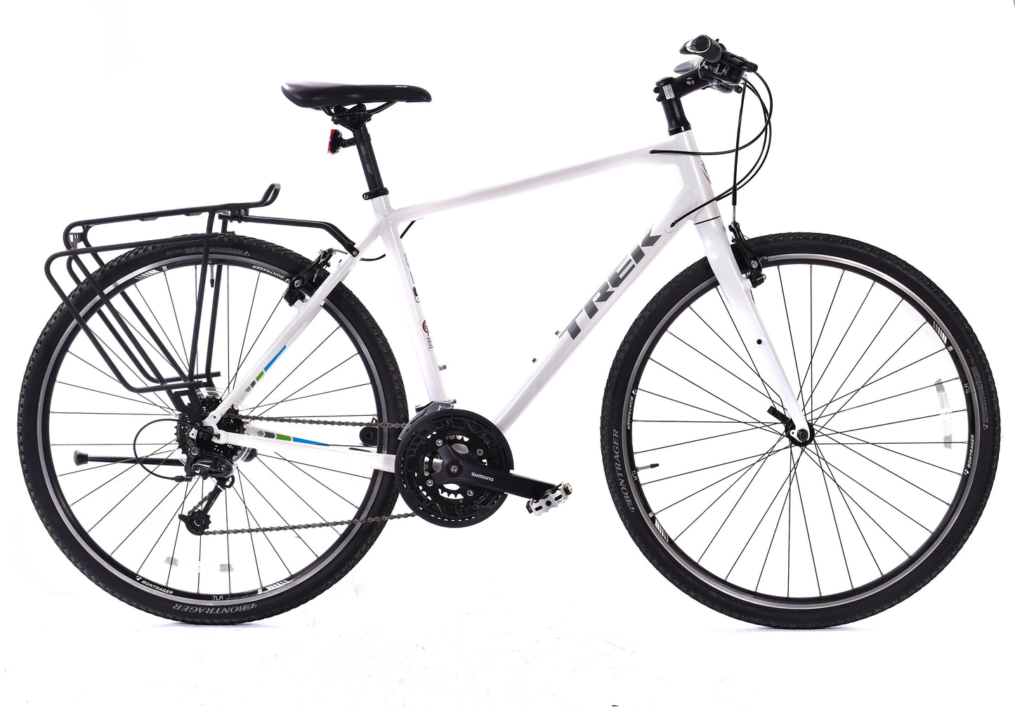 USED Trek 7.4 FX Alloy Hybrid 20" White Shimano 3x9 Speed