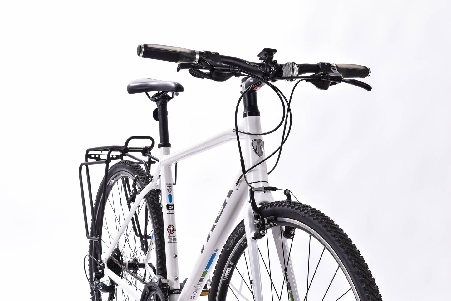 USED Trek 7.4 FX Alloy Hybrid 20" White Shimano 3x9 Speed