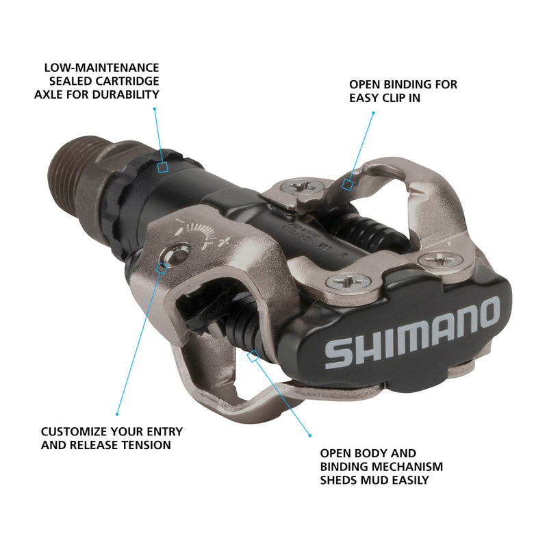 NEW Shimano PD-M520 MTB SPD Pedals, Black
