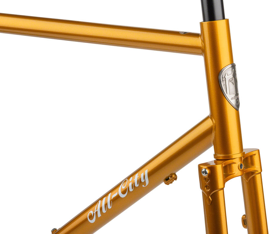 NEW All-City Gorilla Monsoon Frameset - 650b, Steel, Tangerine Evergreen, 52cm