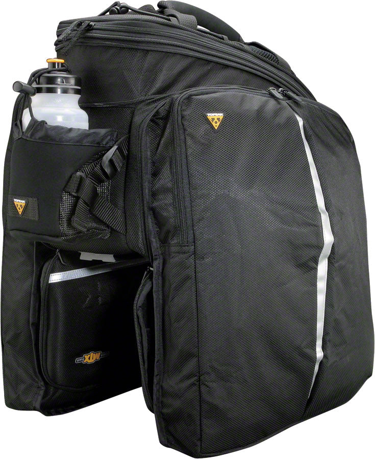 NEW Topeak MTX TrunkBag DXP Rack Bag with Expandable Panniers: 22.6 Liter, Black
