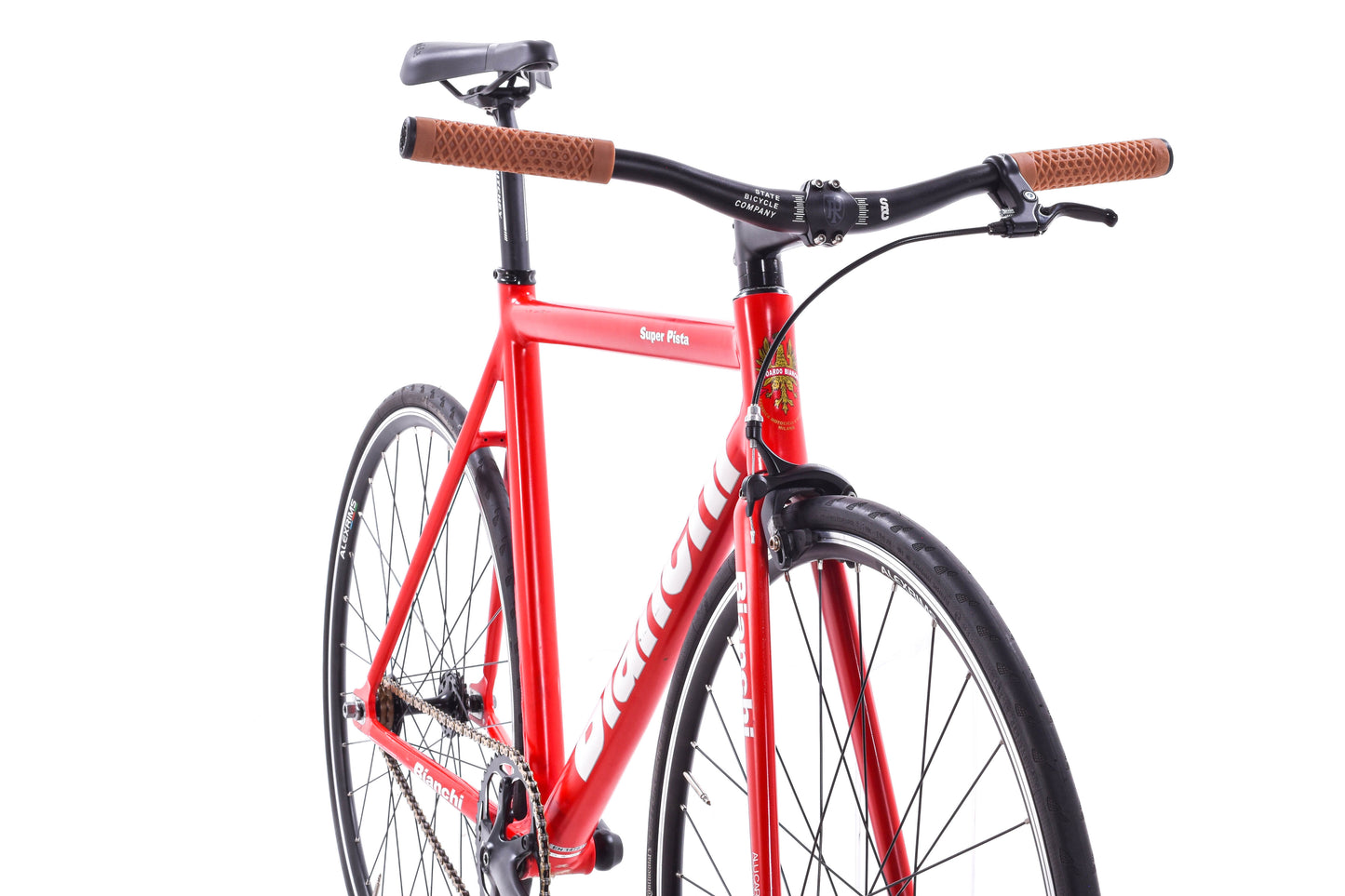 USED Bianchi Super Pista 55cm Aluminum Track Bike Single Speed Red