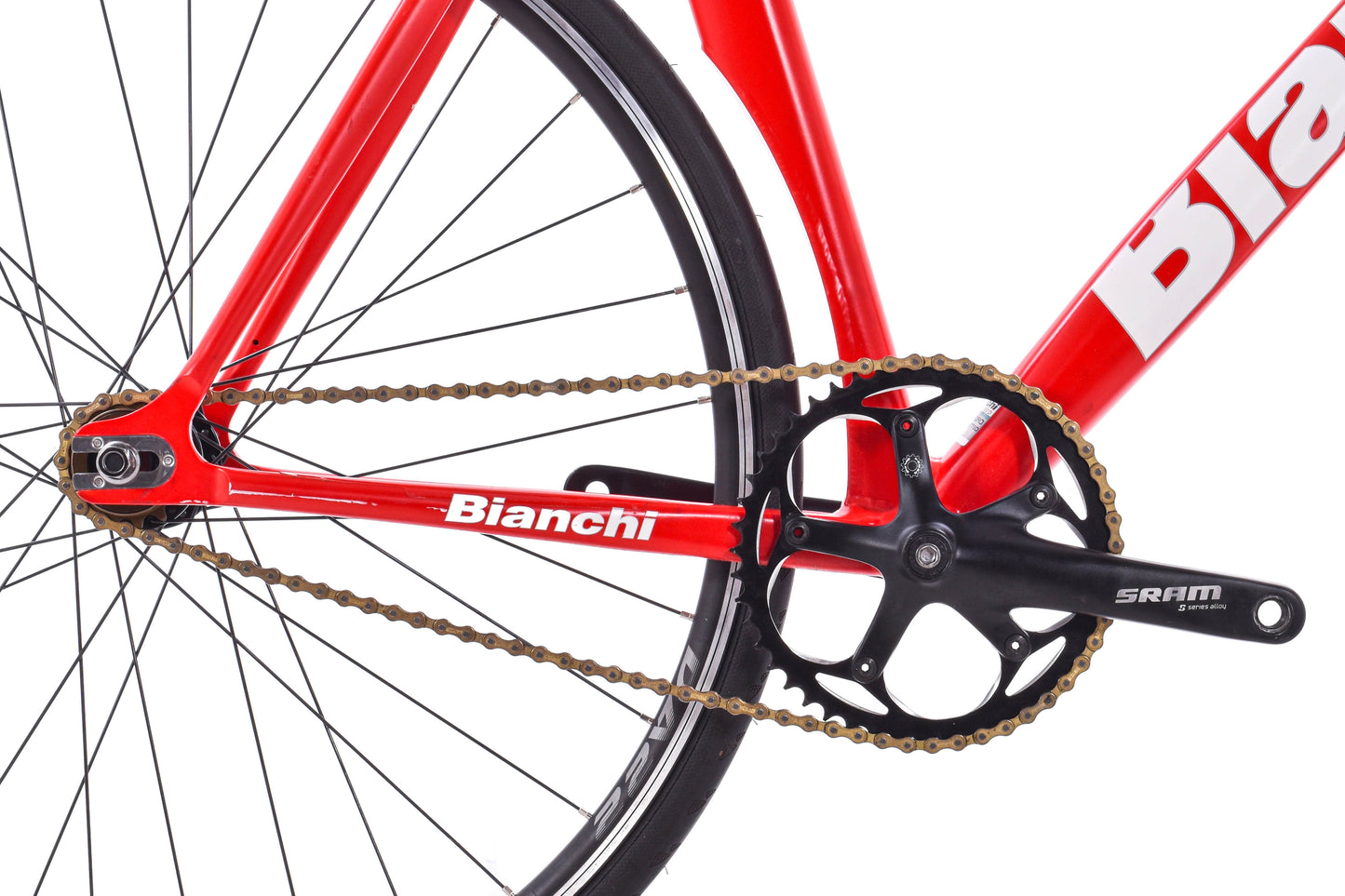 USED Bianchi Super Pista 55cm Aluminum Track Bike Single Speed Red