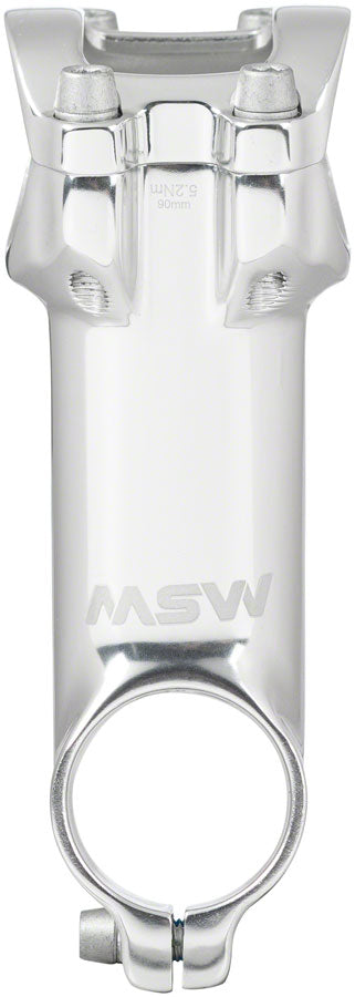 NEW MSW 17 Stem - 90mm, 31.8 Clamp, +/-17, 1 1/8", Aluminum, Silver - Around the Cycle
