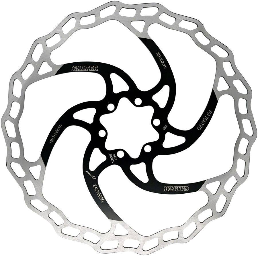 NEW Galfer MTB/E-Bike Disc Brake Rotor - 203mm, 6-Bolt, 2.0mm
