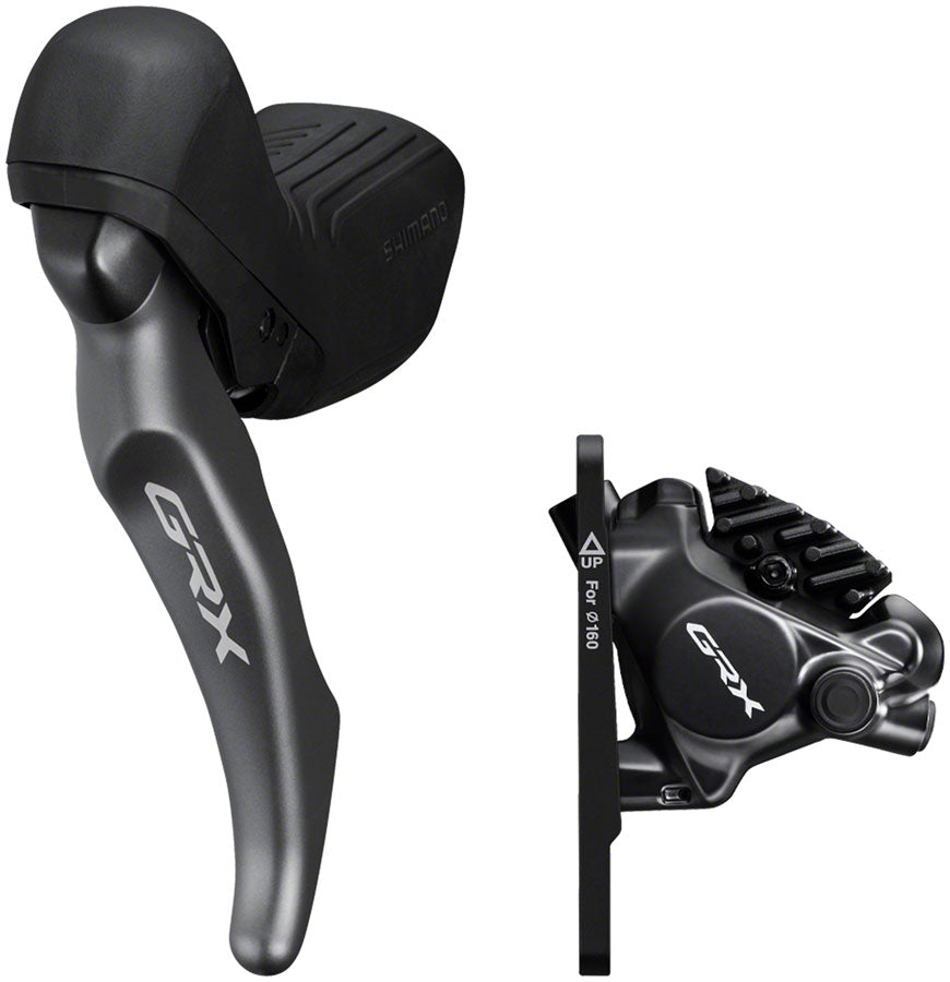 NEW Shimano GRX ST-RX820-LA Brake/Dropper Remote Lever with BR-RX820 Hydraulic Disc Brake Caliper - Left/Front, Flat Mount Caliper - Around the Cycle