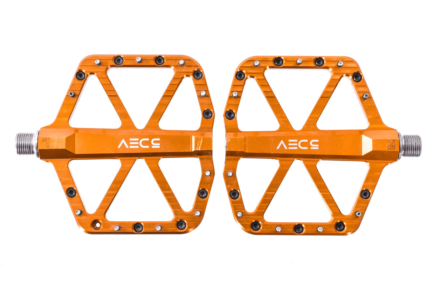 USED 5DEV All Around Flat Pedals Kash Bronze Color MTB w/ Pins