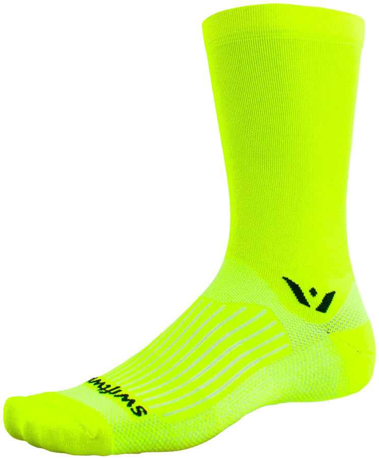 NEW Swiftwick Aspire Seven Socks - 7 inch, Hi-Viz Yellow, Small - Around the Cycle
