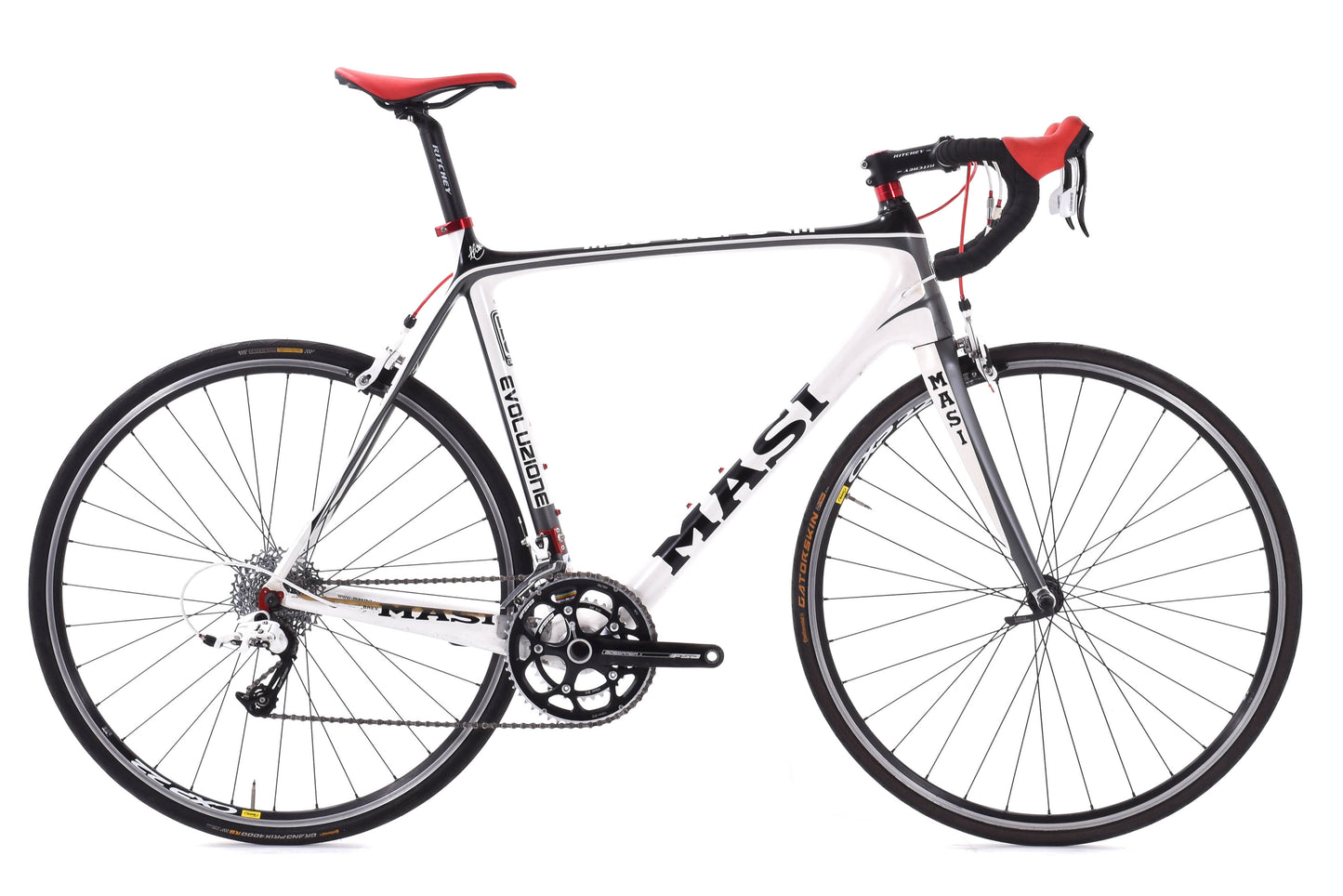 USED Masi Evoluzione 59cm Carbon Road Bike SRAM Apex 2x10 Rim Brake Black/Red/White