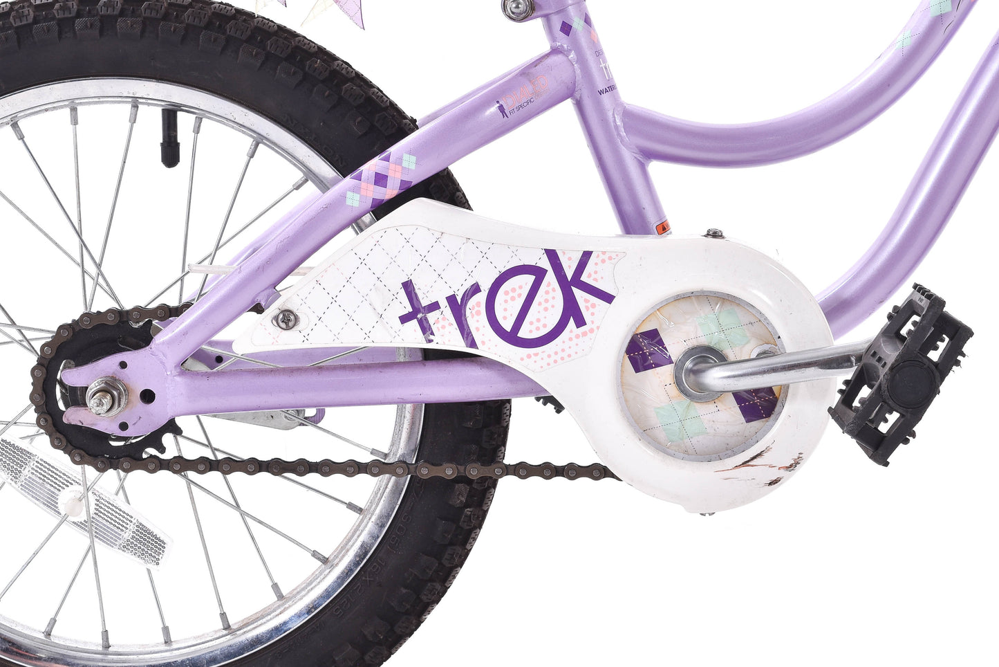 USED Trek Mystic 16" Kids Cruiser Bike Purple Single Speed Coaster Brake