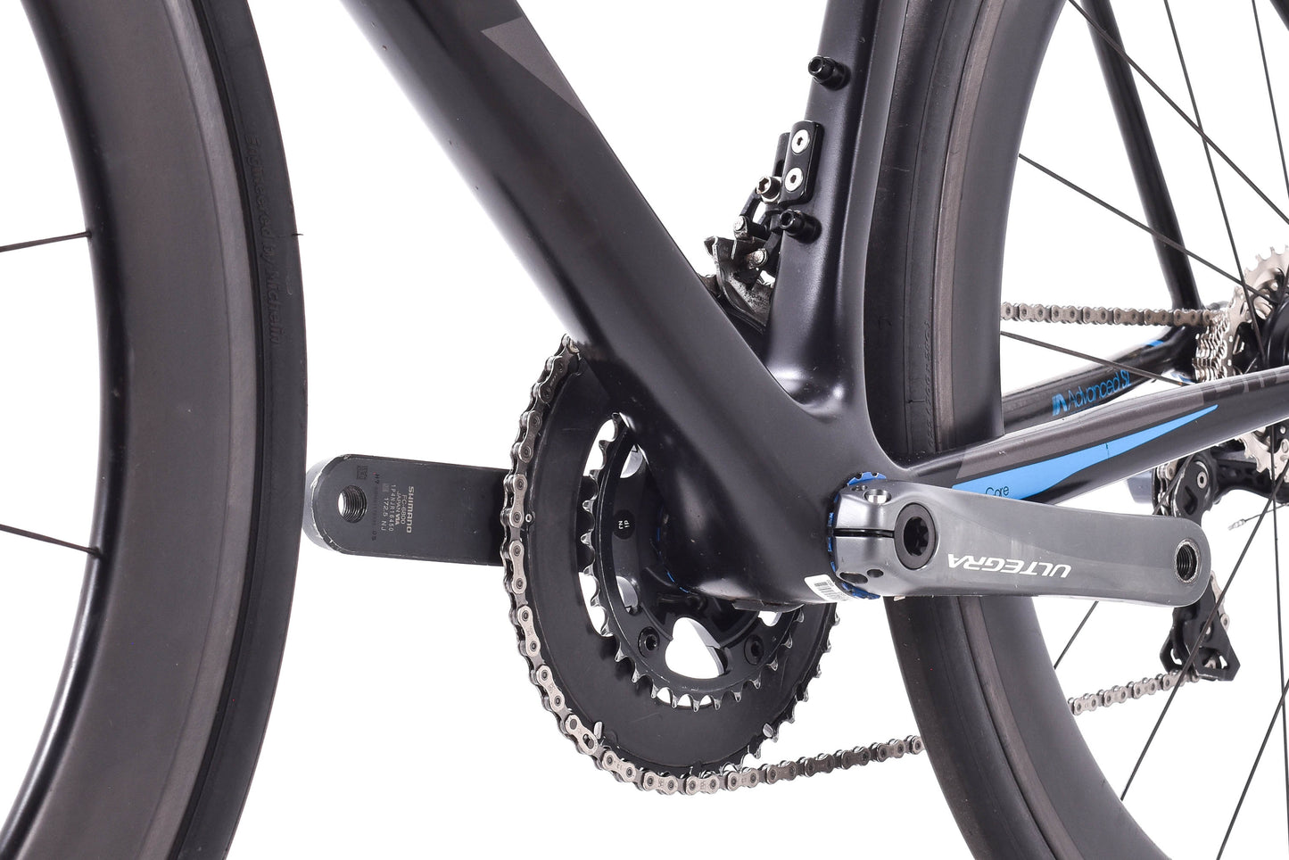 USED 2017 Giant TCR Advanced SL Road Bike M/L Shimano Ultegra w/ Carbon Wheels Rim Brake Black/Blue