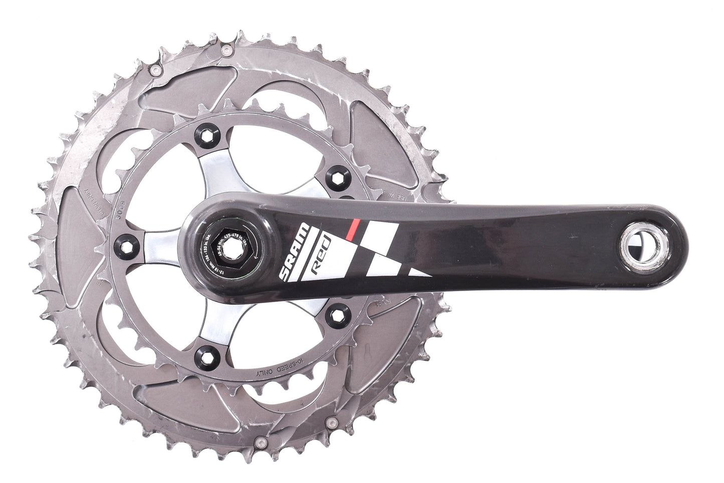 USED SRAM Red 10 Speed Carbon Compact Crankset GXP 110BCD 172.5mm 50/34T