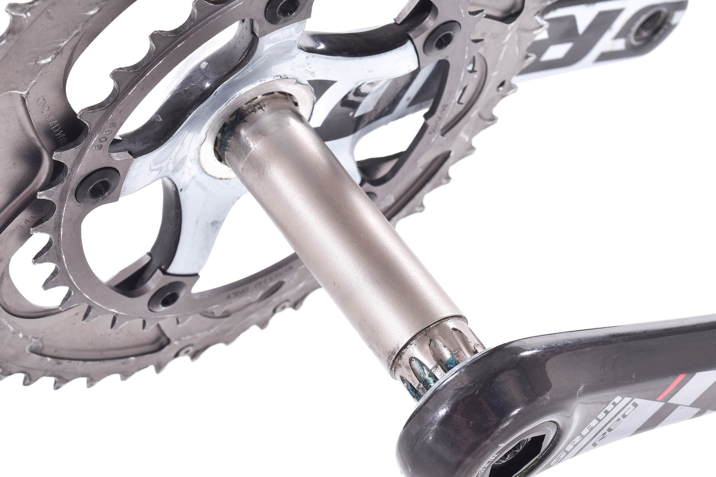 USED SRAM Red 10 Speed Carbon Compact Crankset GXP 110BCD 172.5mm 50/34T