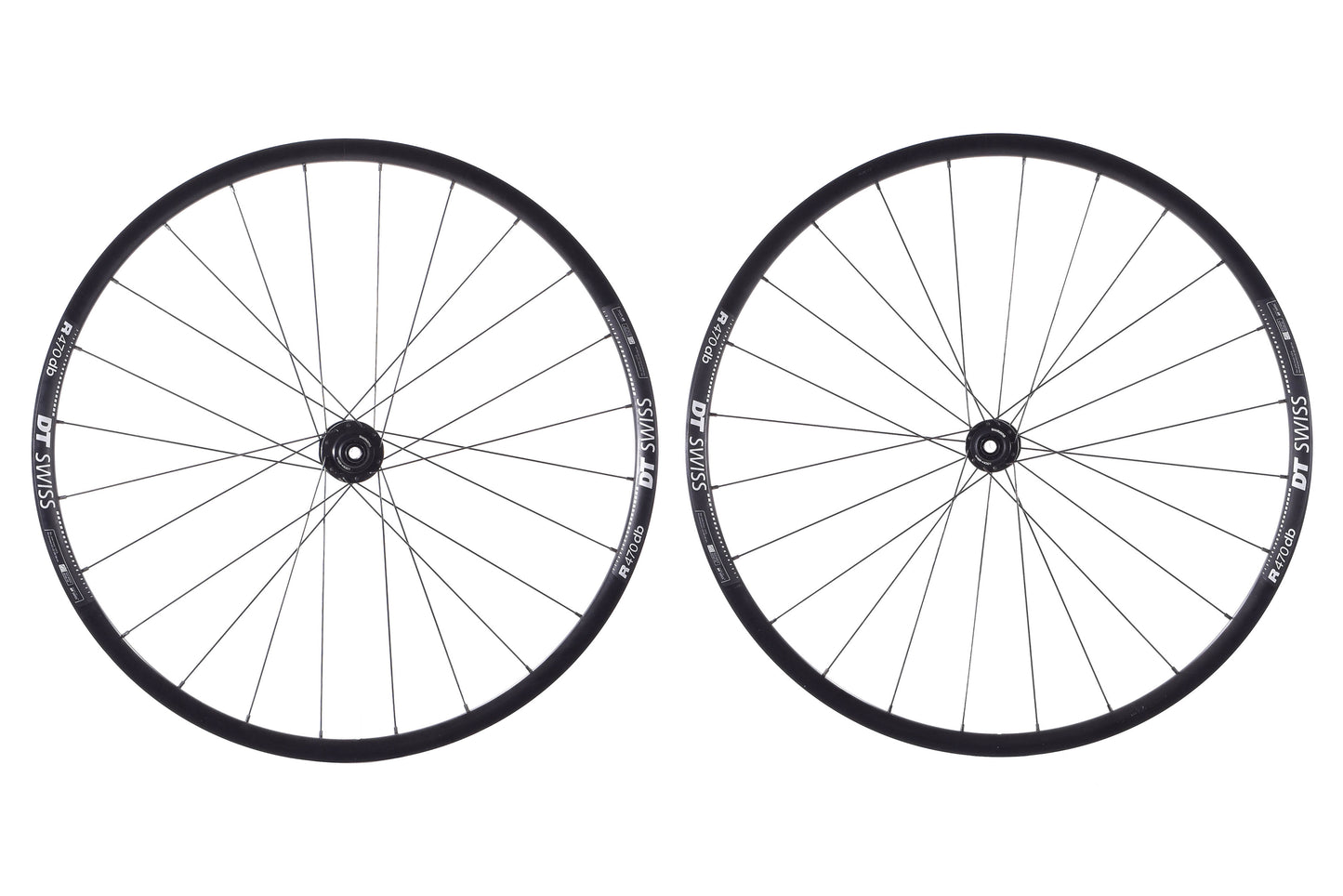 USED DT Swiss R470 db 700C Alloy Wheelset 12mm TA CL Disc