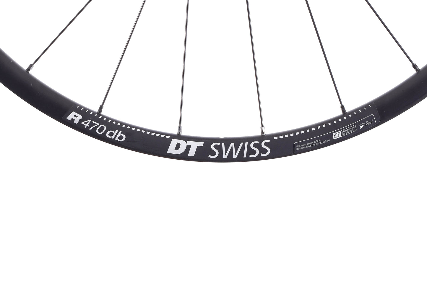 USED DT Swiss R470 db 700C Alloy Wheelset 12mm TA CL Disc