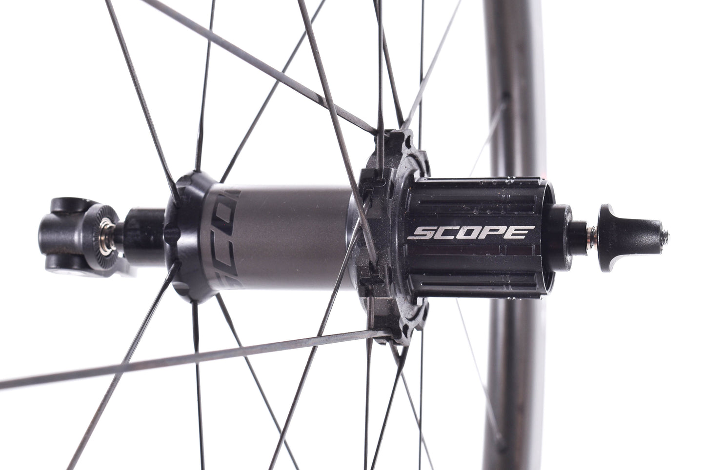 USED Scope R4C Wheelset 700C Carbon Tubeless Quick Release Rim Brake 11 speed HG
