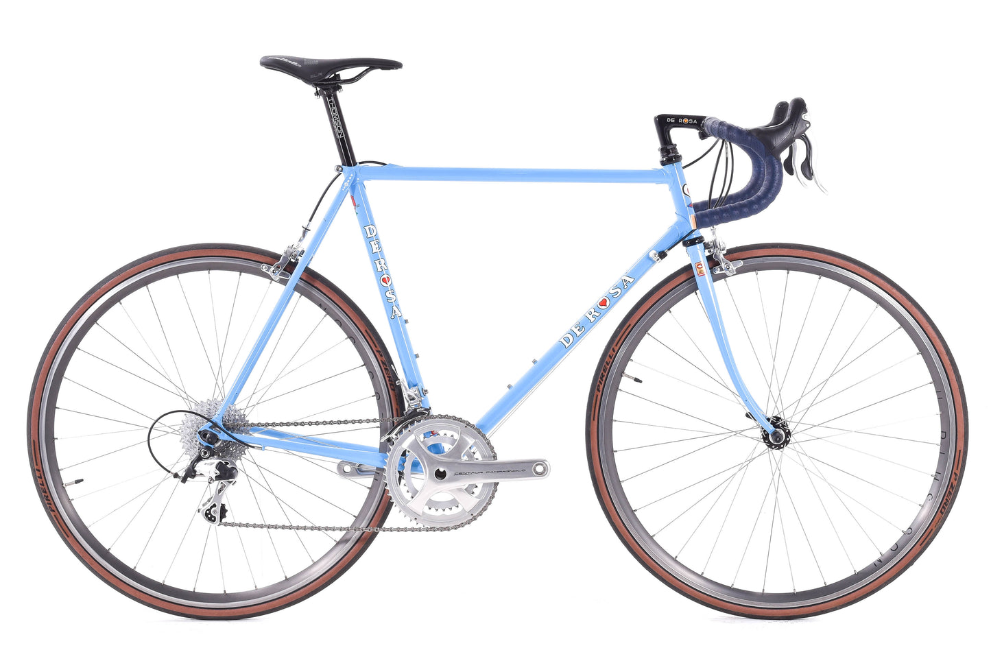 USED Vintage Early 90's De Rosa Primato Lugged Columbus SLX Steel 56cm Road Campagnolo Centuar 2x11 speed Blue