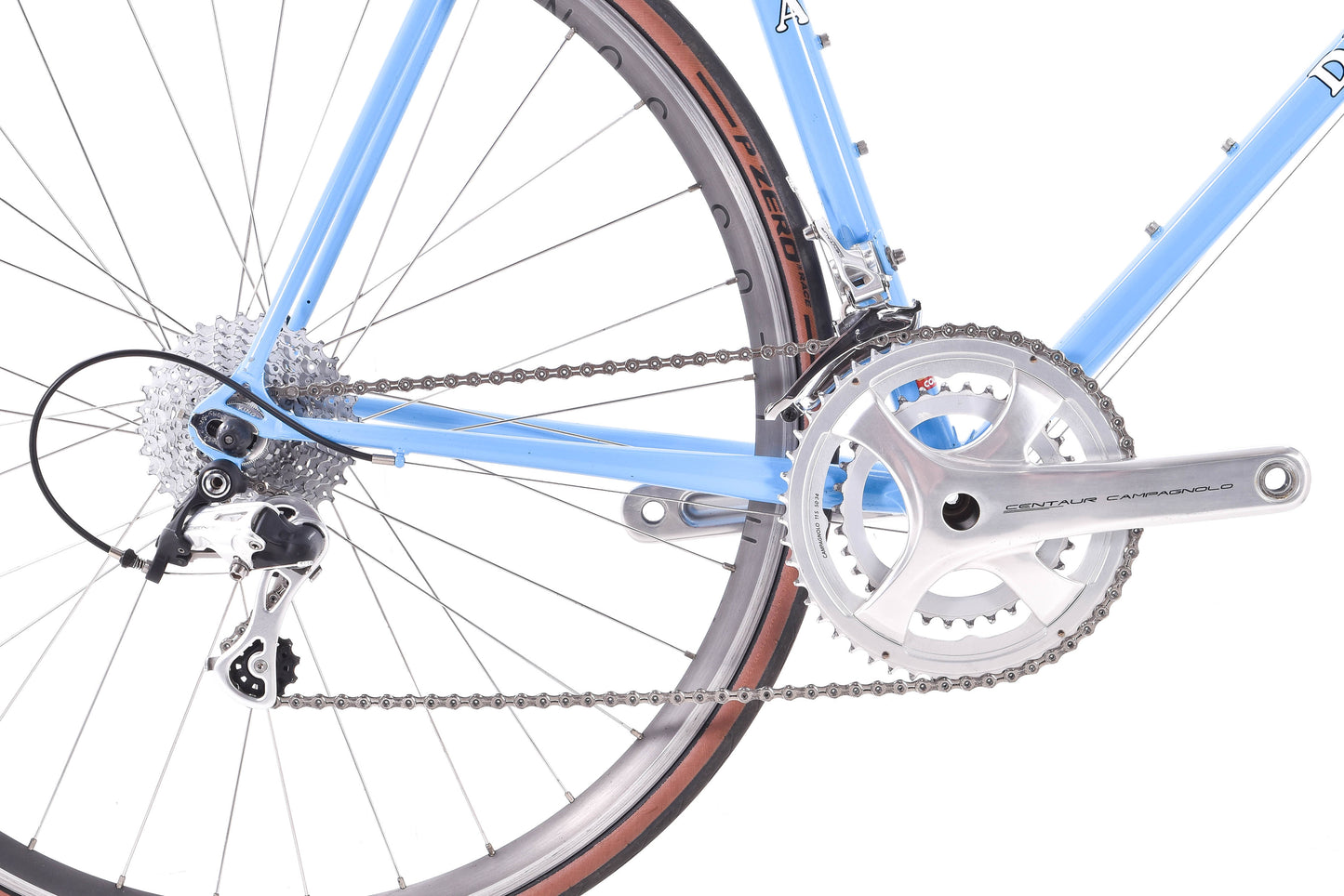 USED Vintage Early 90's De Rosa Primato Lugged Columbus SLX Steel 56cm Road Campagnolo Centuar 2x11 speed Blue