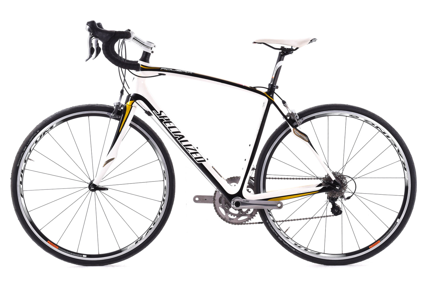 USED 2012 Specialized Roubaix Elite 56cm Carbon Endurance Road Bike Shimano 105 2x10 speed White/Black
