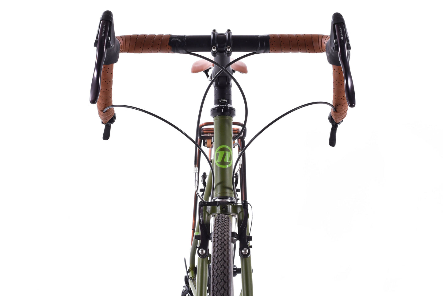 USED Novara Randonee Medium Touring Bike Reynolds 520 Steel Shimano 3x10 speed Green w/ Rack