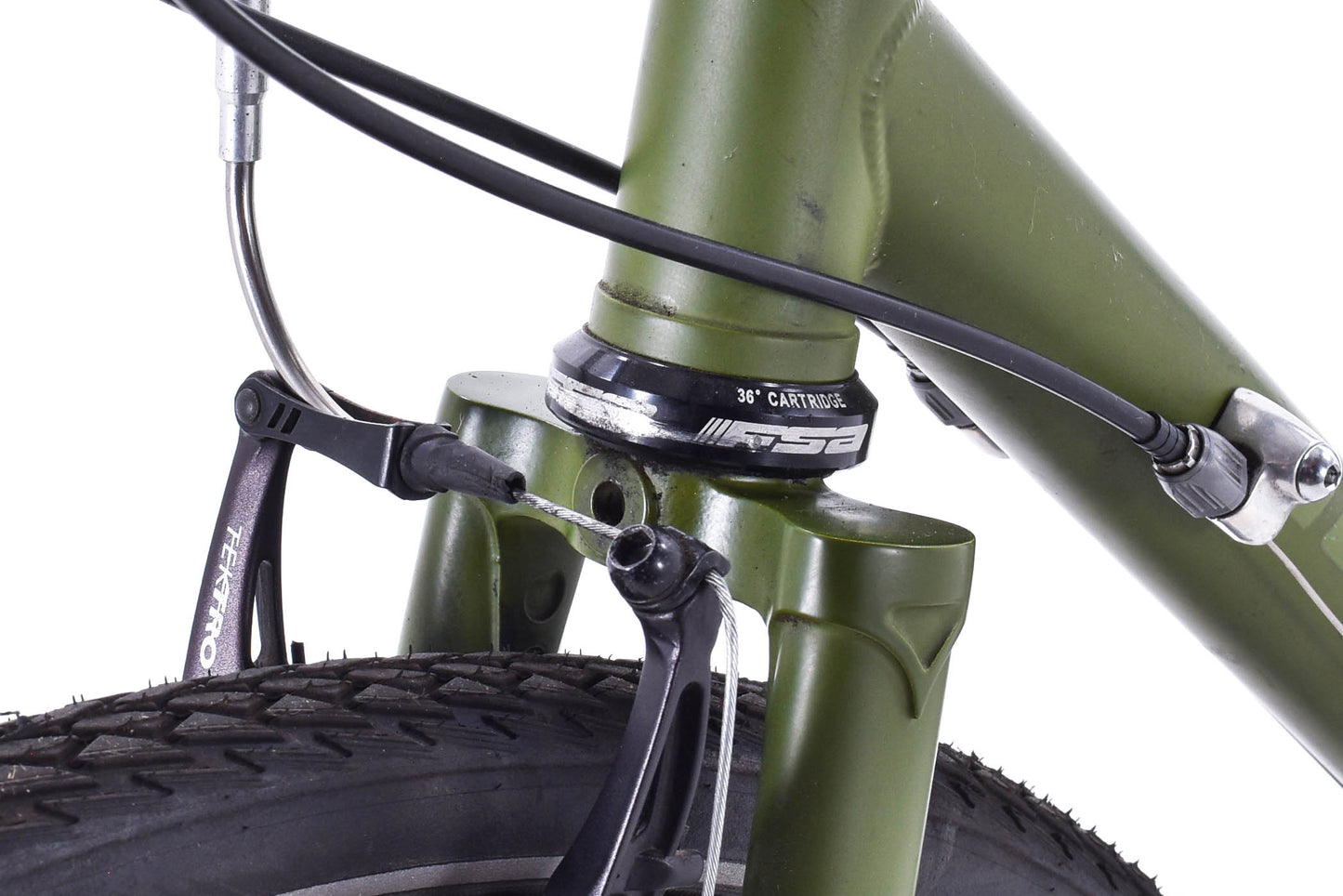 USED Novara Randonee Medium Touring Bike Reynolds 520 Steel Shimano 3x10 speed Green w/ Rack