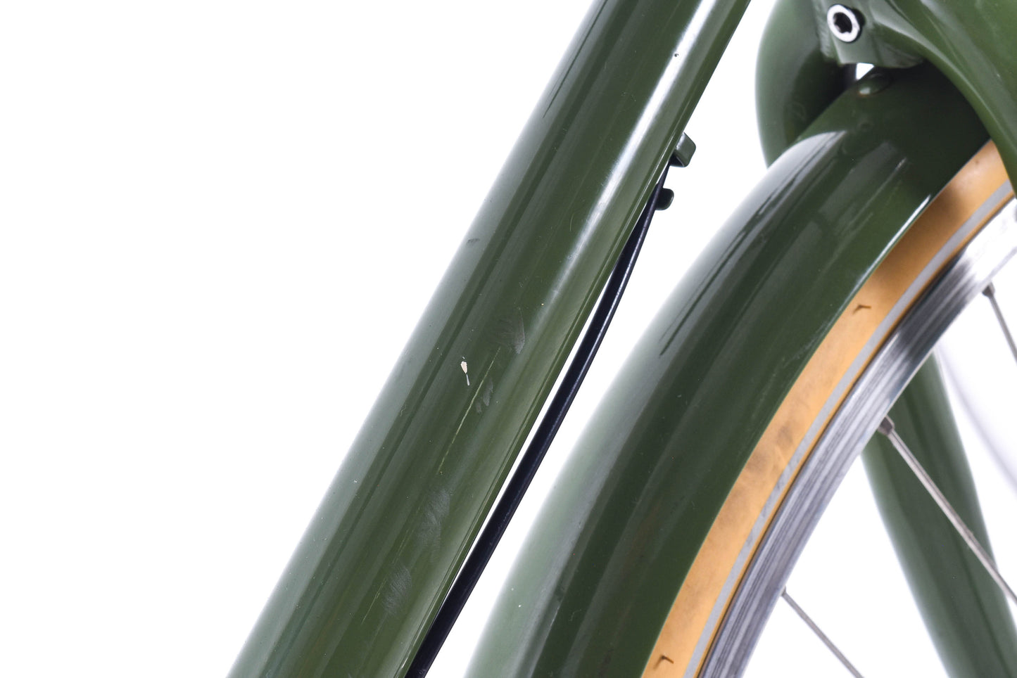 USED Linus Roadster 3i Medium Cruiser Bike Green/Tan w/ Fenders