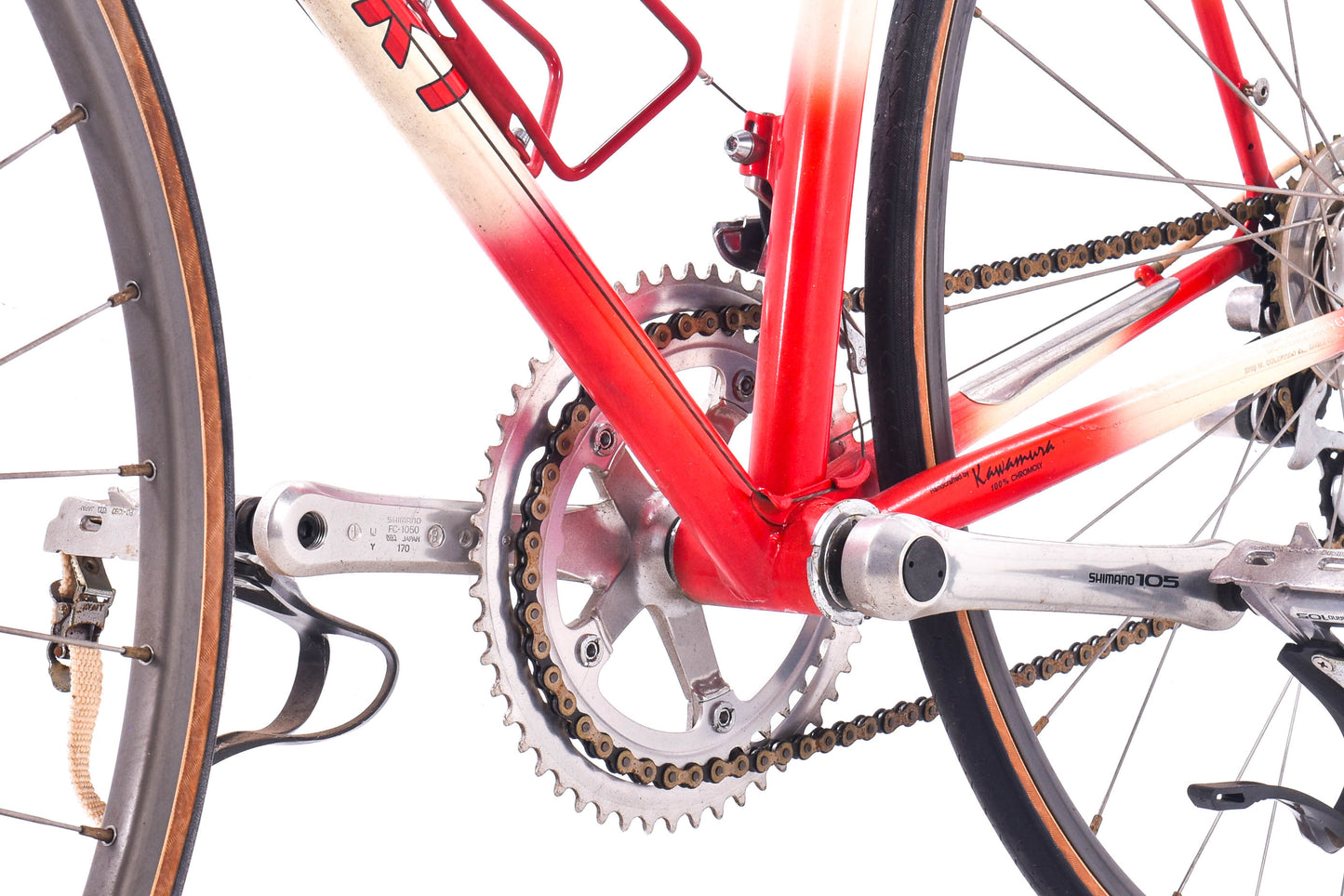 USED Vintage Nishiki Linear 56cm Road Bike Tange 900 Chromoly Steel Shimano 105 2x6 speed Red/White- AS IS