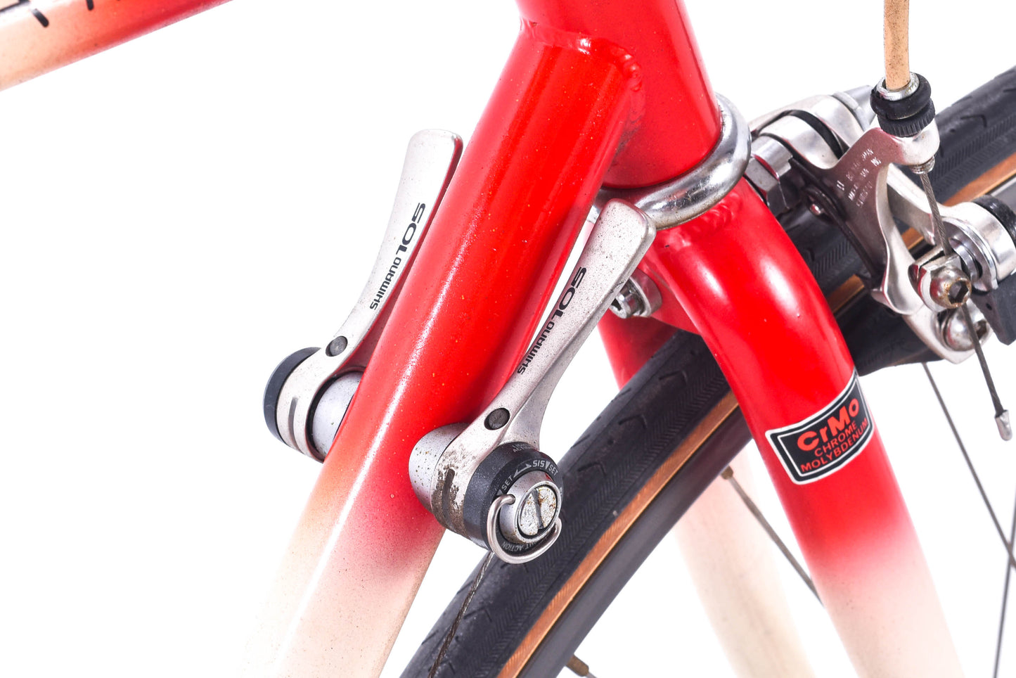 USED Vintage Nishiki Linear 56cm Road Bike Tange 900 Chromoly Steel Shimano 105 2x6 speed Red/White- AS IS