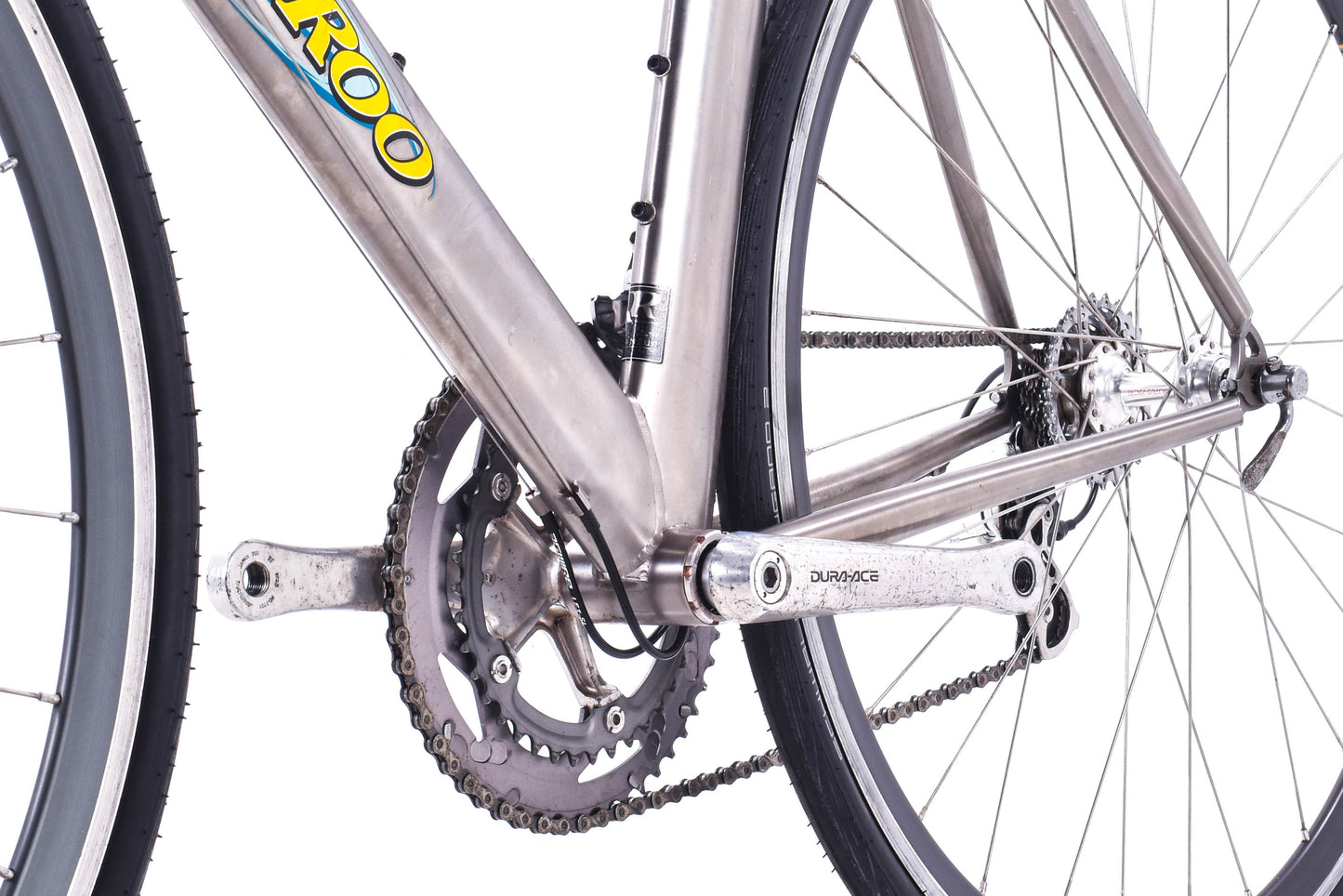 USED Quintana Roo Ti-Phoon 57cm Titanium Time Trial Bike Shimano Dura-Ace 7700 2x9 speed