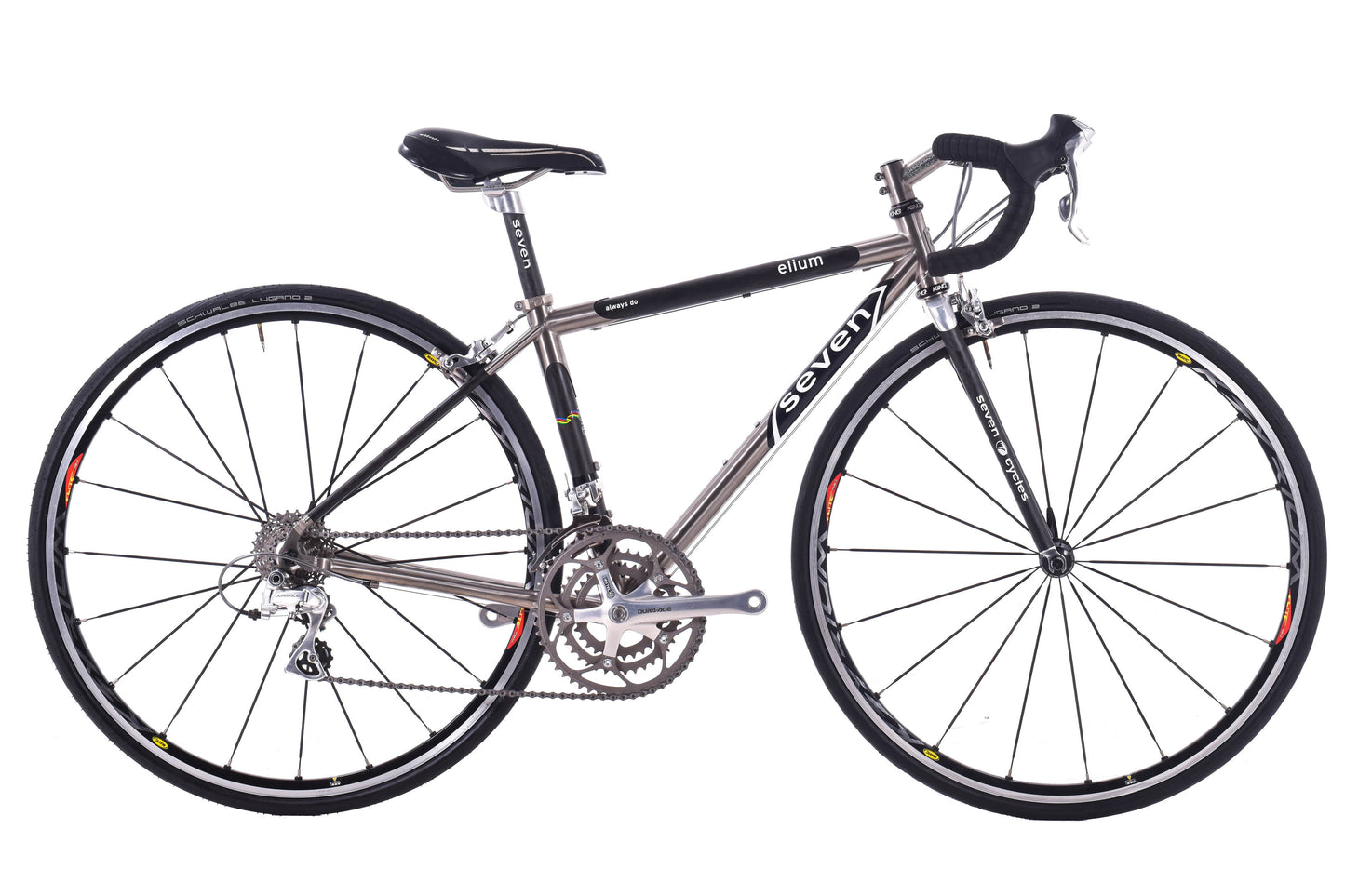 USED Seven Elium Titanium / Carbon 50cm Dura-Ace 7703 3x9 speed Road Bike