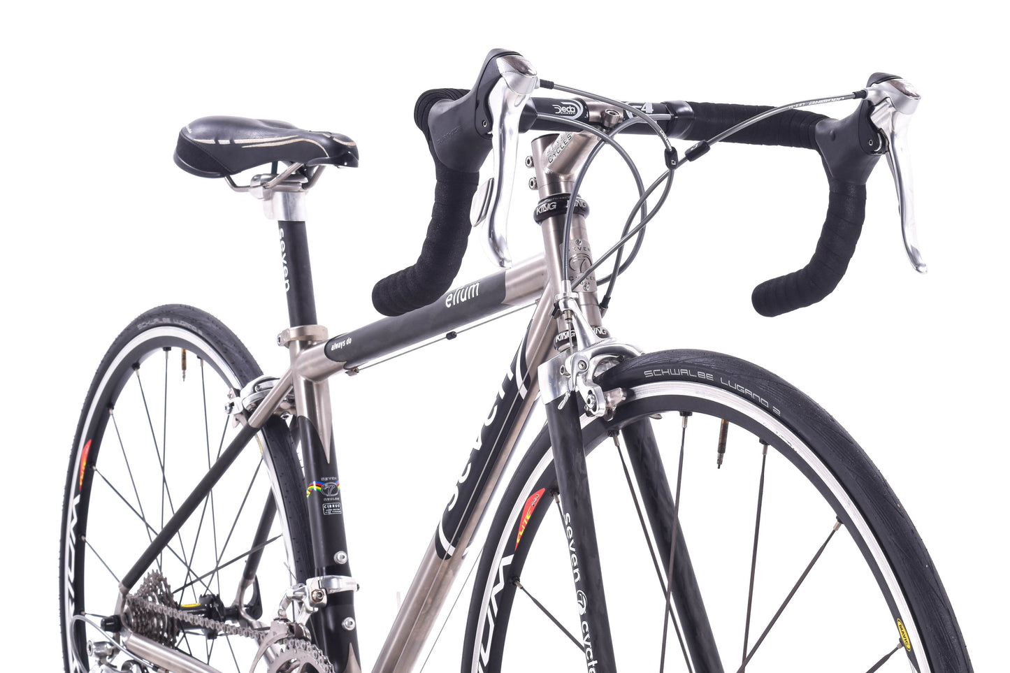 USED Seven Elium Titanium / Carbon 50cm Dura-Ace 7703 3x9 speed Road Bike