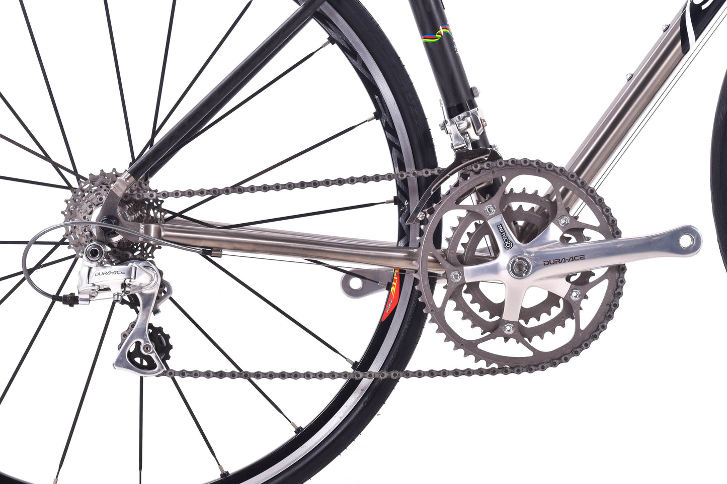 USED Seven Elium Titanium / Carbon 50cm Dura-Ace 7703 3x9 speed Road Bike