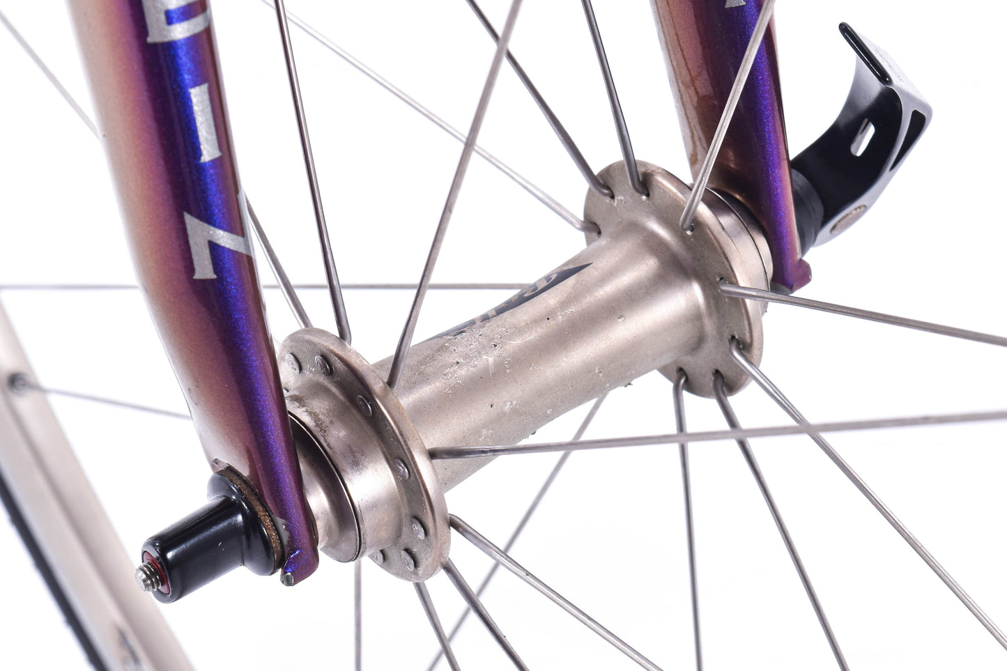 USED Klein Quantum Pro 57cm Aluminum Road Bike Shimano Dura-Ace 7700 2x9 speed Rolf Wheels Made in USA multi-color