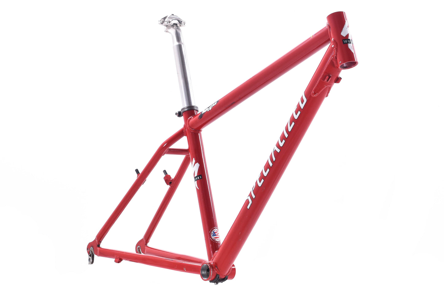USED Specialized S-Works Team M2 Aluminum Hardtail Mountain Bike Frame Small Made in USA Red