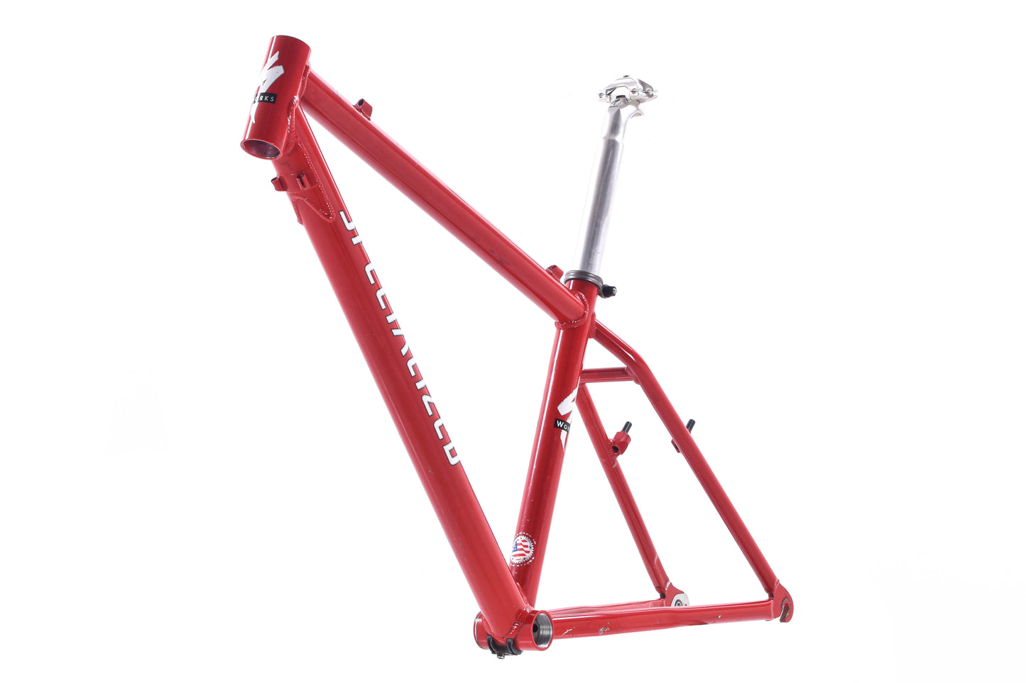 USED Specialized S-Works Team M2 Aluminum Hardtail Mountain Bike Frame Small Made in USA Red
