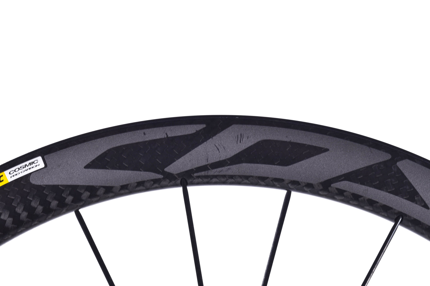 USED Mavic Cosmic Pro Carbon 700C Wheelset 12mm Thru Axle Center Lock Disc