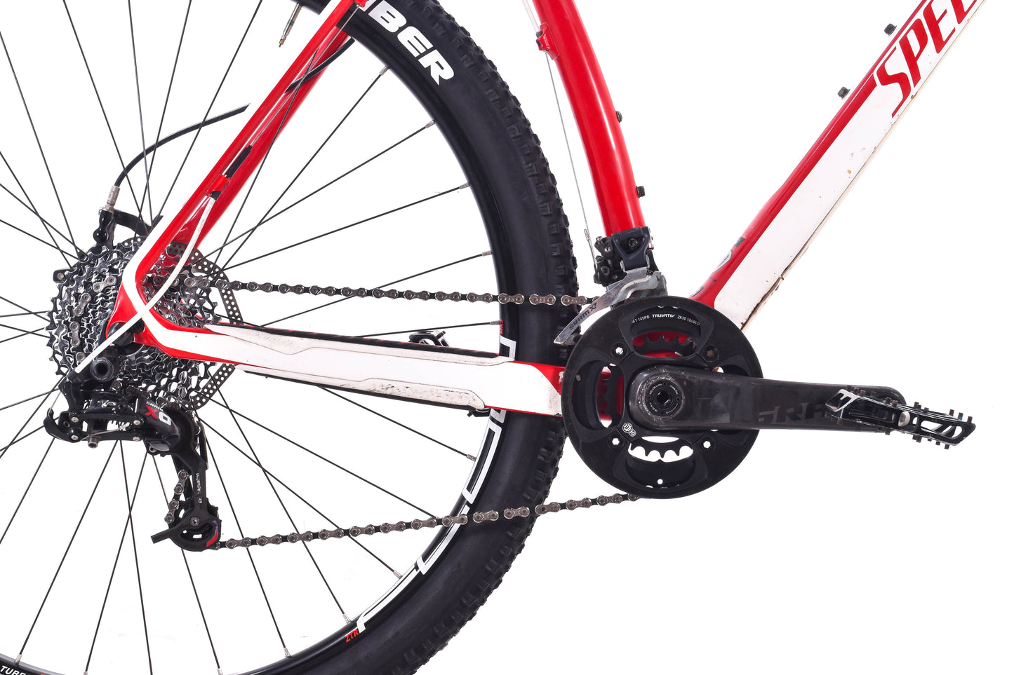 USED 2011 Specialized Stumpjumper Expert 29 XL Cross Country Carbon Hardtail Mountain Bike SRAM XO 2x10 speed White