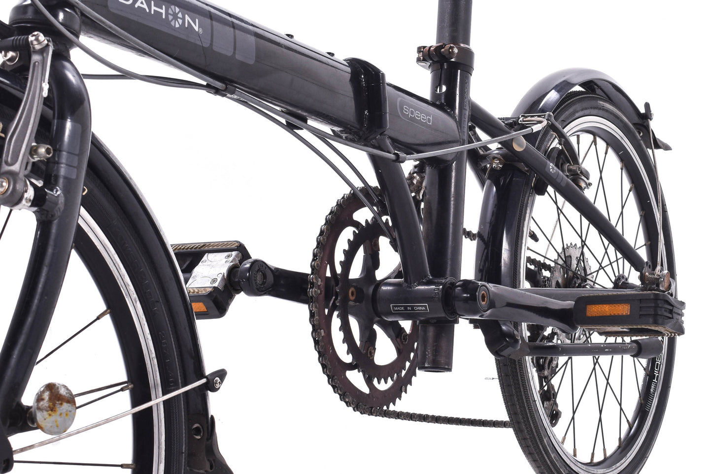 USED Dahon Speed Folding Bike 20" Wheels Black 2x9 speed