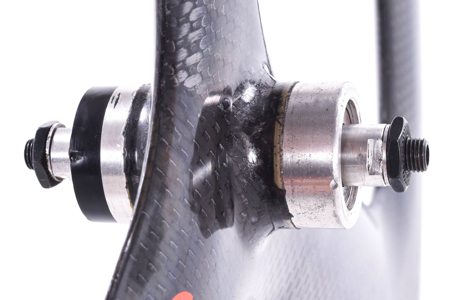 USED HED Tri Spoke 650c Carbon Wheelset Clincher Road Bike AS IS