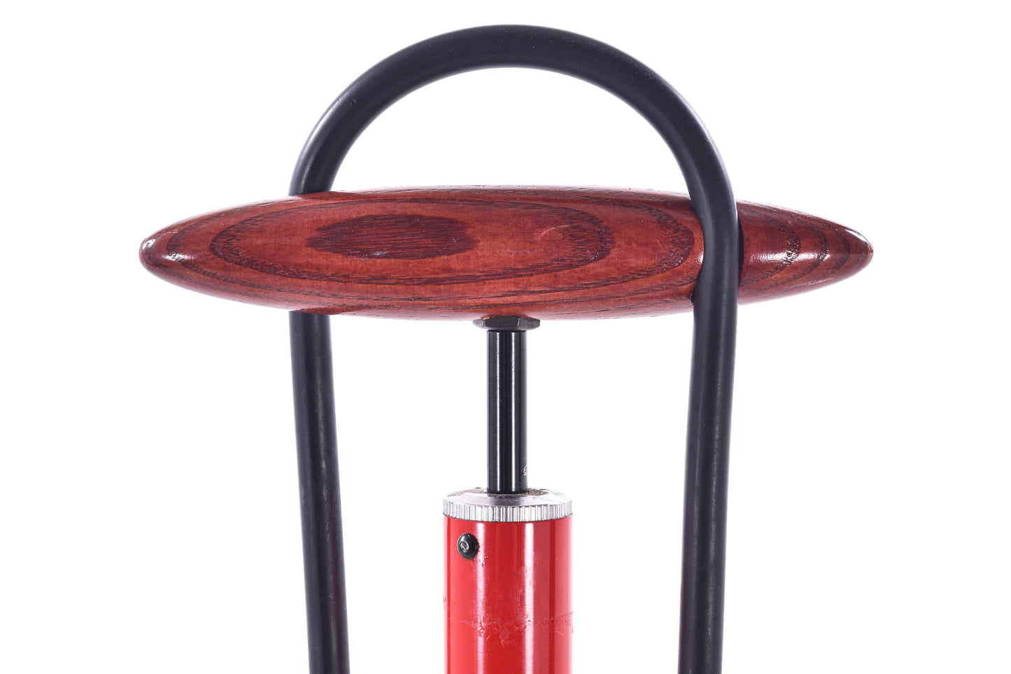 USED Silca Pista Floor Pump Red Wooden Handle w/ Pressure Gauge