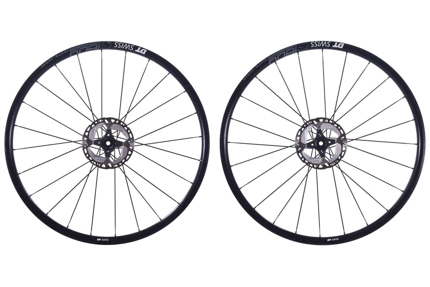 USED DT Swiss G1800 Spline 700C Wheelset 12mm Thru Axle Tubeless Shimano HG