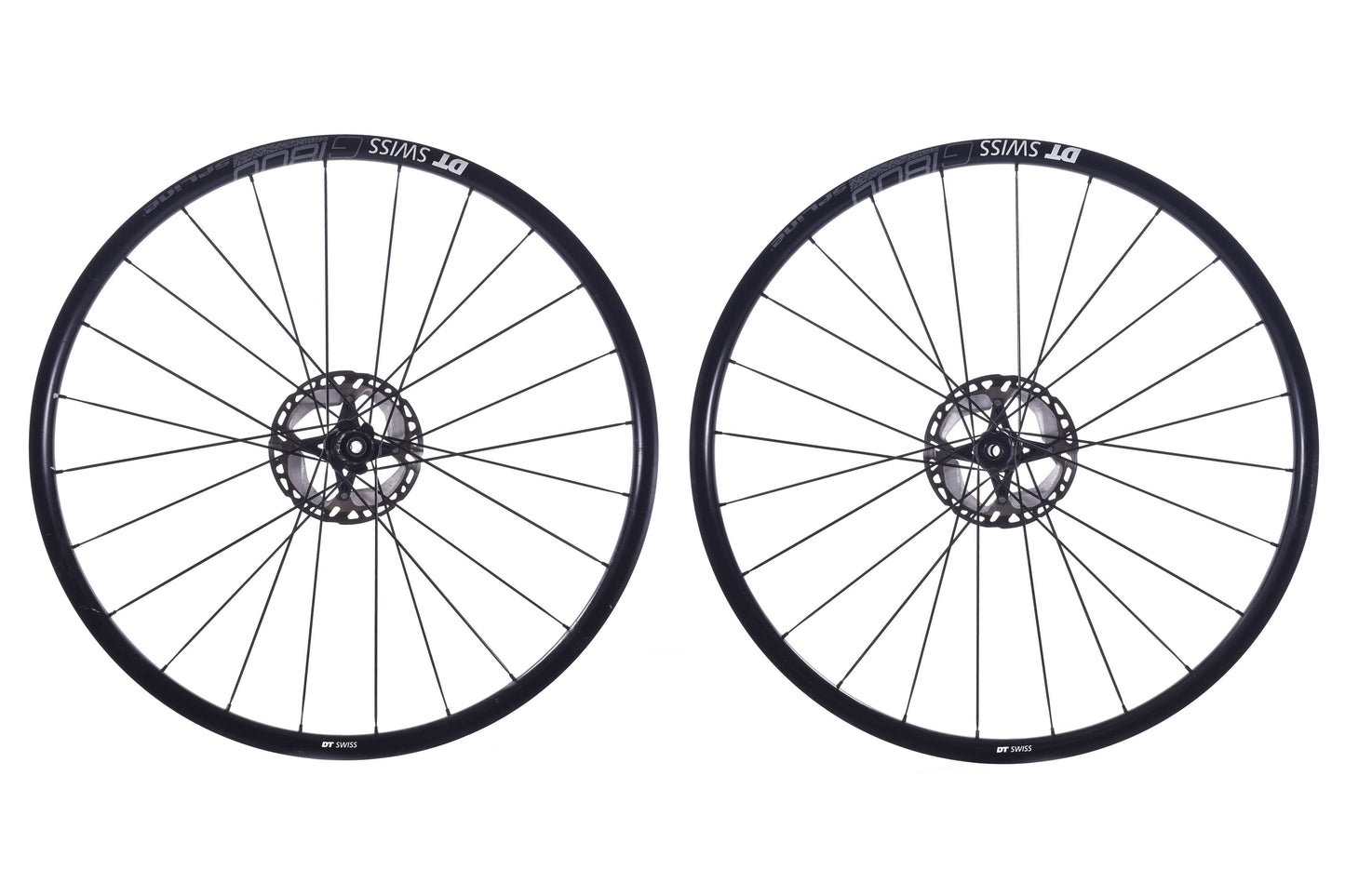 USED DT Swiss G1800 Spline 700C Wheelset 12mm Thru Axle Tubeless Shimano HG