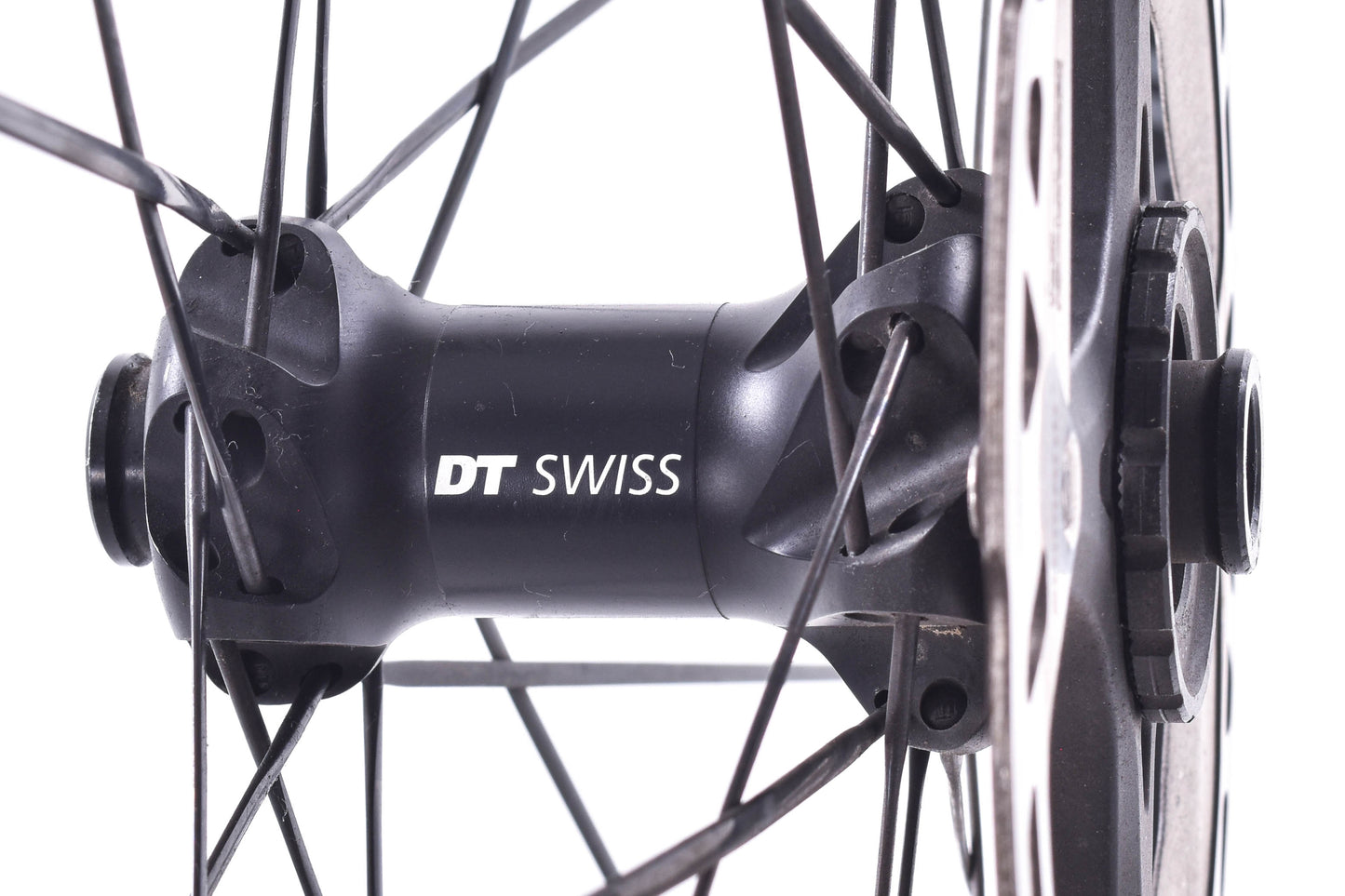 USED DT Swiss G1800 Spline 700C Wheelset 12mm Thru Axle Tubeless Shimano HG