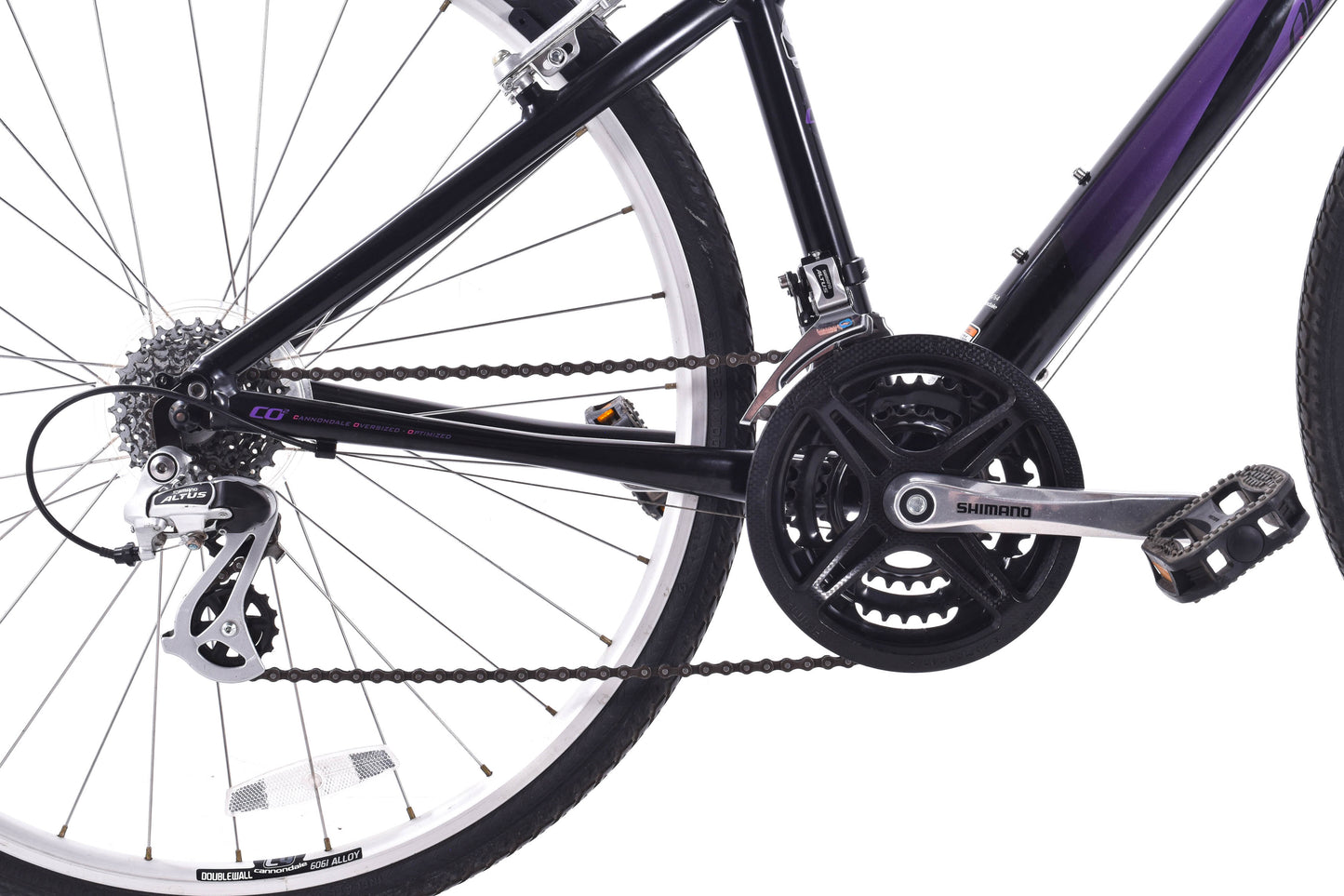 USED Cannondale Quick Q6 Alloy Hybrid Bike Small 3x8 Speed Shimano