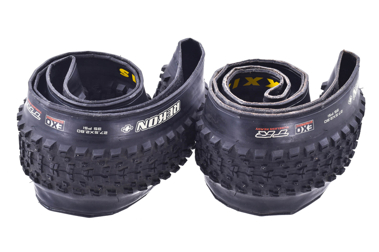USED Maxxis Rekon + 27.5x2.8" Tire set (2) Tubeless TR EXO