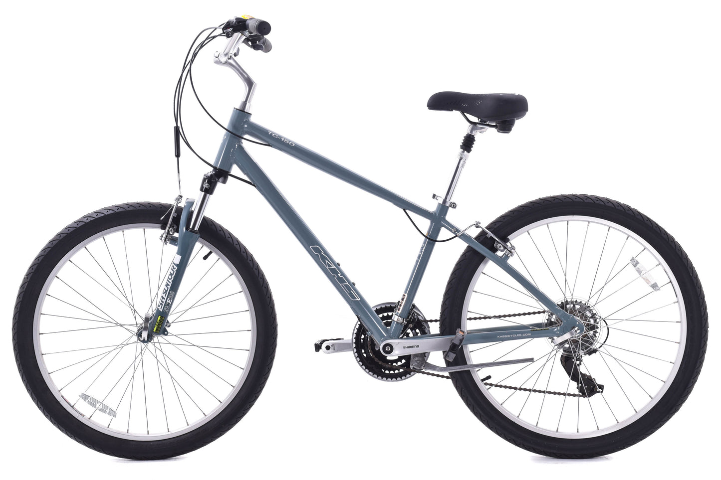 NEW DEMO KHS TC-150 17" Comfort Hybrid Bike 3x7 speed w/ Suspension Fork Gray