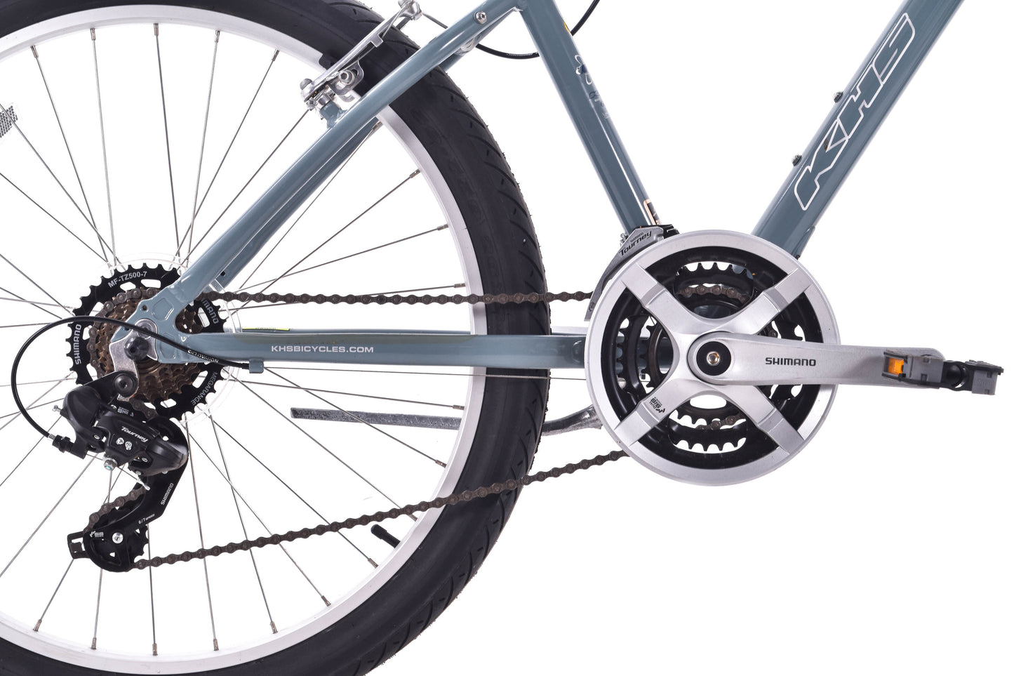 NEW DEMO KHS TC-150 17" Comfort Hybrid Bike 3x7 speed w/ Suspension Fork Gray