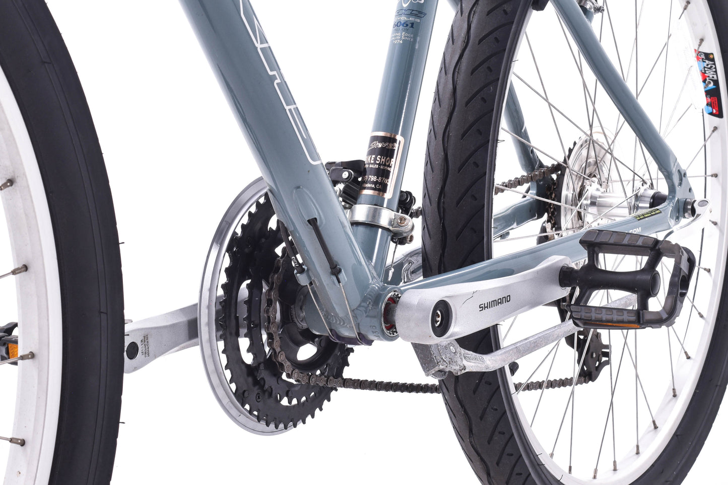 NEW DEMO KHS TC-150 17" Comfort Hybrid Bike 3x7 speed w/ Suspension Fork Gray