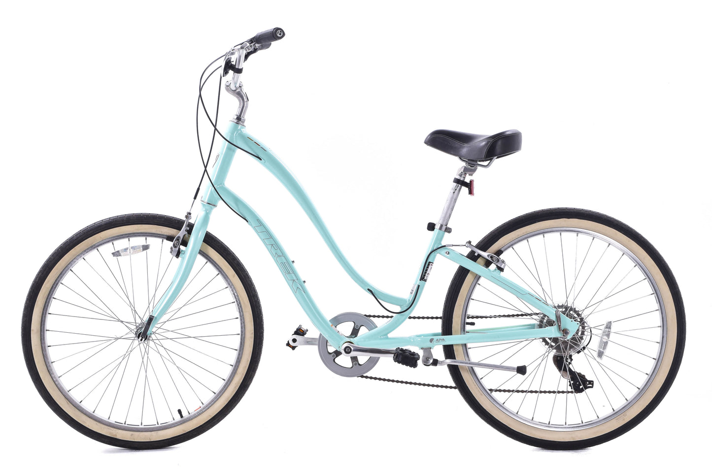 USED Trek Pure Hybrid Cruiser Bike XS/14" Green Aluminum 1x7 Speed